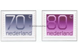 Nederland NVPH 1117A-1118A Postfris Rolzegels (70 en 80 cent) aan 2 zijden ongetand, Cijferserie (Crouwel-Zegels) 1991