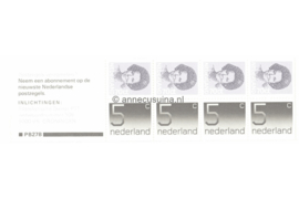 Nederland NVPH PB 27b Gestempeld Postzegelboekje 4 x 5ct cijfer Crouwel + 4 x 70ct Beatrix 1982
