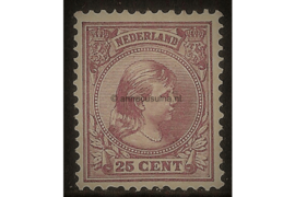 NVPH 42 Gestempeld (25 cent) Prinses Wilhelmina (hangend haar) 1891-1894