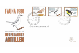 Nederlandse Antillen (Postdienst) NVPH E134 (E134PO) Onbeschreven 1e Dag-enveloppe Fauna, vogels 1980