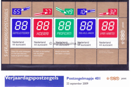 Nederland NVPH M401 (PZM401) Postfris Postzegelmapje Verjaardagpostzegels 2009