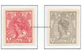 Nederland NVPH 82-83 Postfris Koningin Wilhemina (ongetand) 1923