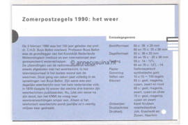 Nederland NVPH M73 (PZM73) Postfris Postzegelmapje Zomerzegels, het weer 1990