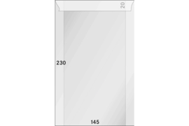 Lindner Pergamijn enveloppe 145 x 230 mm + 20 mm klep (Lindner 715) Per Stuk