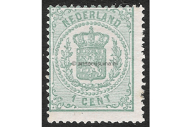 NVPH 15  Ongebruikt ZONDER GOM FOTOLEVERING (1 cent) 4e emissie Wapenzegels 1869-1871
