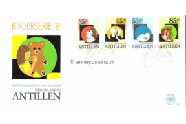 Nederlandse Antillen (Postdienst) NVPH E143 (E143PO) Onbeschreven 1e Dag-enveloppe Kinderzegels 1981