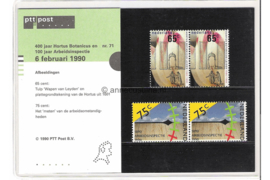 Nederland NVPH M71 (PZM71) Postfris Postzegelmapje Gecombineerde uitgifte 1990