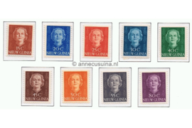 Nederlands Nieuw Guinea NVPH 10-18 Postfris Juliana En Face Lage Waardes 1950-1952