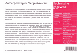 Nederland NVPH M393 (PZM393) Postfris Postzegelmapje Zomerpostzegels, ouderenzegels Vergeet-ze-niet  2009