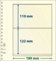 Hagelnieuw & Afgeprijsd! Lindner T-Blanco blad met 2 stroken (Lindner 802207P) (per 10 stuks)