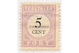 NVPH P10 Ongebruikt (5 cent) Cijfer en waarde in zwart 1892-1896