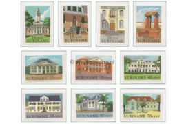 Suriname NVPH 361-370 Postfris Historische gebouwen 1961
