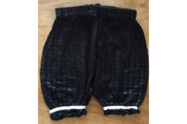 Broek met sterretjes zwart met witte bies
