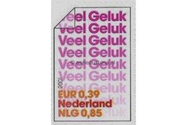 Nederland NVPH 1999 Gestempeld (0,39 euro/85 cent) Zegels uit postzegelboekje "10 om te feliciteren" (PB71) in dubbele waarde 2001