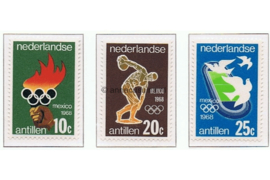 Nederlandse Antillen NVPH 393-395 Postfris Olympische Spelen Mexico 1968