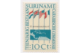 Suriname NVPH 325 Ongebruikt 10 jaar Caribische commissie 1956