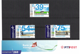 Nederland NVPH M260 (PZM260) Postfris Postzegelmapje Eurozegels uit postzegelboekjes (PB77, 78 en 79) 2002