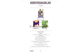 Nederland Importa EDB118 (NVPH 1548-1550) Eerstedagblad Jubileumzegels, Artillerie, EHBO en Landbouwuniversiteit Wageningen 1993