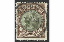 Nederland NVPH 46B (Koog-Zaandijk) Gestempeld FOTOLEVERING (1 Gulden) Prinses Wilhelmina met hangend haar 1893-1896
