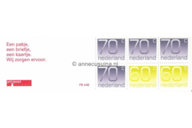 Nederland NVPH PB44b Postfris Postzegelboekje 2 x 60ct + 4 x 70ct cijfer Crouwel, kaftkleur geelgroen 1992
