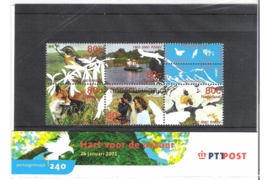 Nederland NVPH M240 (PZM240) Postfris Postzegelmapje Hart voor de natuur 2001