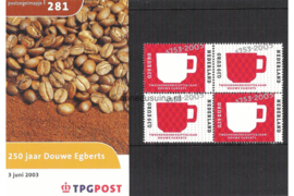 Nederland NVPH M281 (PZM281) Postfris Postzegelmapje 250 jaar Douwe Egberts 2003