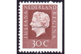Nederland NVPH 941K Postfris Rechterzijde ongetand (30 cent) Koningin Juliana ('Regina') 1974-1975
