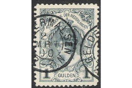 Nederland NVPH 49 Gestempeld (Geldermalsen) FOTOLEVERING Inhuldigingszegel Koningin Wilhelmina (Kroningsgulden) 1898