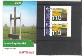 Nederland NVPH M229 (PZM229) Postfris Postzegelmapje Nederlands landschap 2000