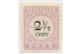 NVPH P9 Ongebruikt (2 1/2 cent) Cijfer en waarde in zwart 1892-1896