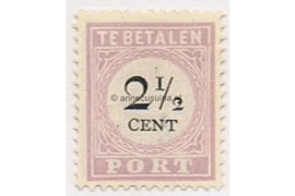 NVPH P9 Ongebruikt (2 1/2 cent) Cijfer en waarde in zwart 1892-1896