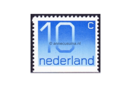 Nederland NVPH 1109H Postfris Onderzijde ongetand (10 cent) Cijfer Crouwel 1976