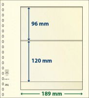 Hagelnieuw & Afgeprijsd! Lindner T-Blanco blad met 2 stroken (Lindner 802211P) (per 10 stuks)