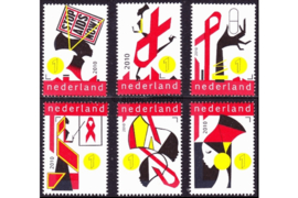 Nederland NVPH 2770-2775 Postfris (Als losse zegels) Stop AIDS now 2010