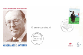 Nederlandse Antillen (Lion/Palmboom) NVPH E66 (E66L+P) Onbeschreven 60ste verjaardag Prins Bernhard. Gezamenlijke uitgave met Nederland en Suriname 1971