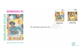 Nederlandse Antillen NVPH E251 Onbeschreven 1e Dag-enveloppe Decemberzegels 1993