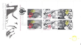 Nederland NVPH E179a Onbeschreven 1e Dag-enveloppe Blok Kinderzegels 1979