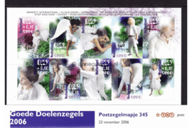 Nederland NVPH M345 (PZM345) Postfris Postzegelmapje Goede Doelen Decemberzegels 2006