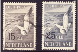 EXCLUSIEF! Nederland NVPH LP12-LP13 Gestempeld FOTOLEVERING Zeemeeuw 1951