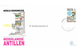 Nederlandse Antillen (Postdienst) NVPH E156 (E156PO) Onbeschreven 1e Dag-enveloppe Int. jaar van de Communicatie 1983