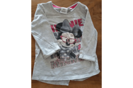 T-shirt lange mouw grijs met opdruk Minnie Mouse