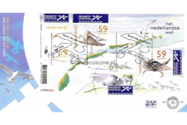 Nederland NVPH E481 Onbeschreven 1e Dag-enveloppe Het Nederlandse wad op 2 enveloppen 2003