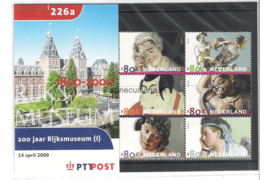 Nederland NVPH M226a+b (PZM226a+b) Postfris Postzegelmapje 200 jaar Rijksmuseum 2000