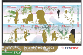 Nederland NVPH M271a+b (PZM271a+b) Postfris Postzegelmapje Decemberzegels 2002