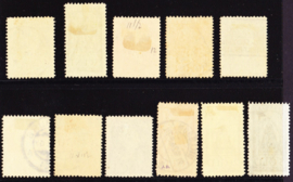 EXCLUSIEF! Nederland NVPH 121-131 Gestempeld FOTOLEVERING 25 jarig regeringsjubileum koningin Wilhelmina 1923