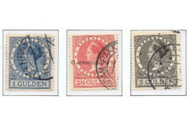 Nederland NVPH 163-165 Gestempeld Wilhelmina Veth Hoge waardes 1926-1927