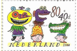 Nederland NVPH 1930a Gestempeld (Zegels afkomstig uit blok) (80+40 cent) Kinderzegels 2000