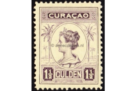 Curaçao NVPH 69B (Lijntanding 11 1/2 x 11) Gestempeld (1 1/2 gulden) Koningin Wilhelmina 1916
