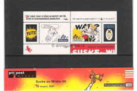 Nederland NVPH M168 (PZM168) Postfris Postzegelmapje Suske en Wiske (blok) 1997