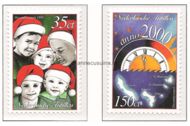 Nederlandse Antillen NVPH 1296-1297 Postfris Decemberzegels 1999